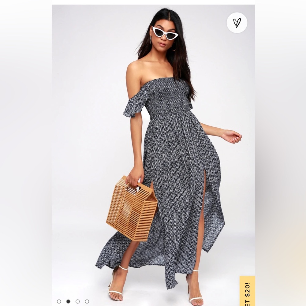 Lulus Navy Blue Maxi Dress
